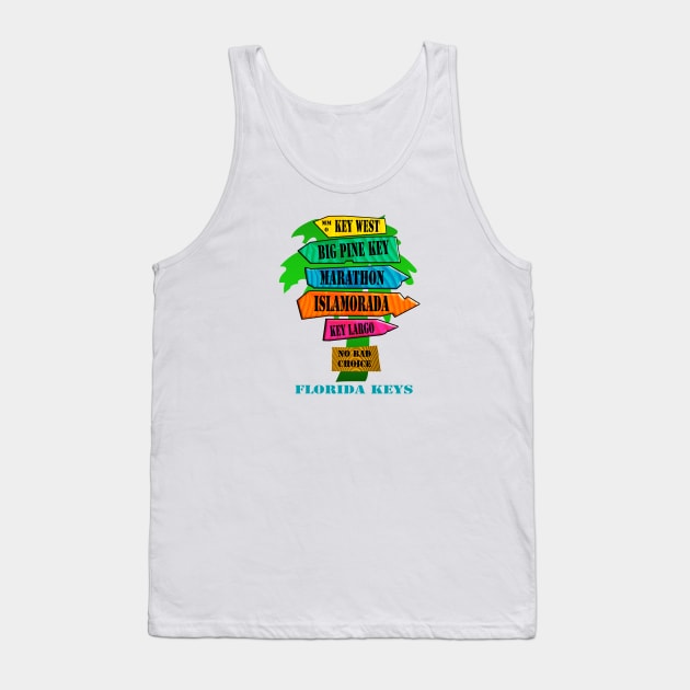 The Keys No Bad Choice Tank Top by CreativePhil